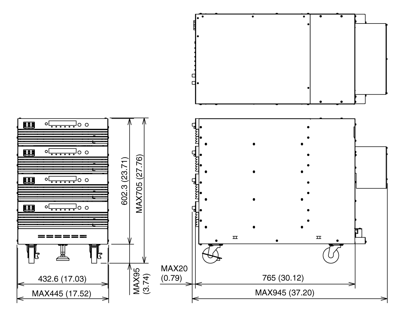 PAT-TM Series 32 kW System Outline Drawing