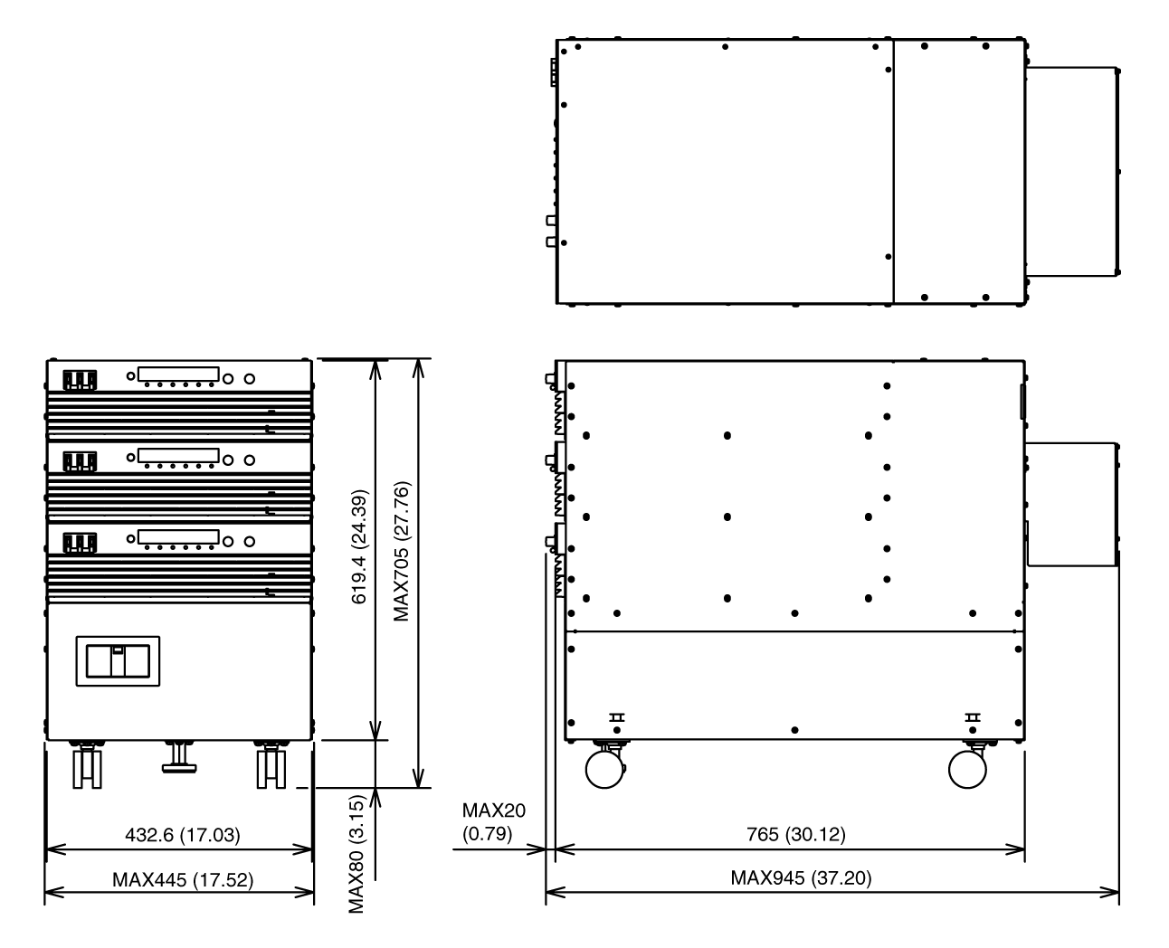 PAT-TMX Series 24 kW System Outline Drawing