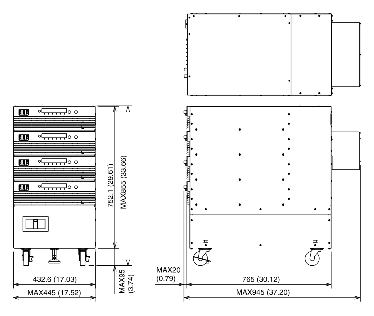PAT-TMX Series 32 kW System Outline Drawing